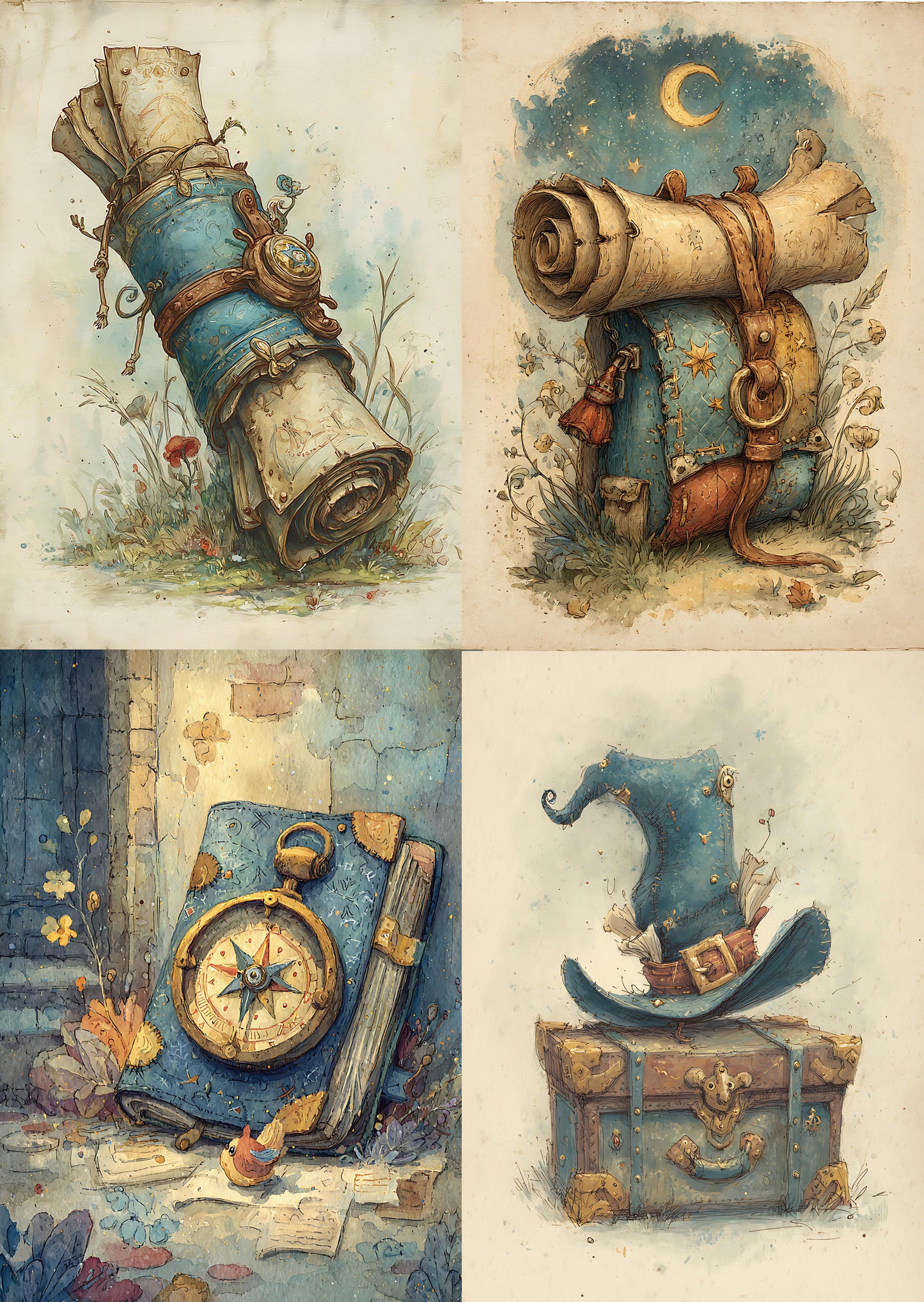 Torn Paper Scrapbooking Papers Whispers of a Little Traveler TPB-014