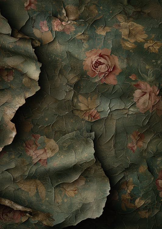 Torn Paper Scrapbooking Papers Velvet Moss Garden TPB-013