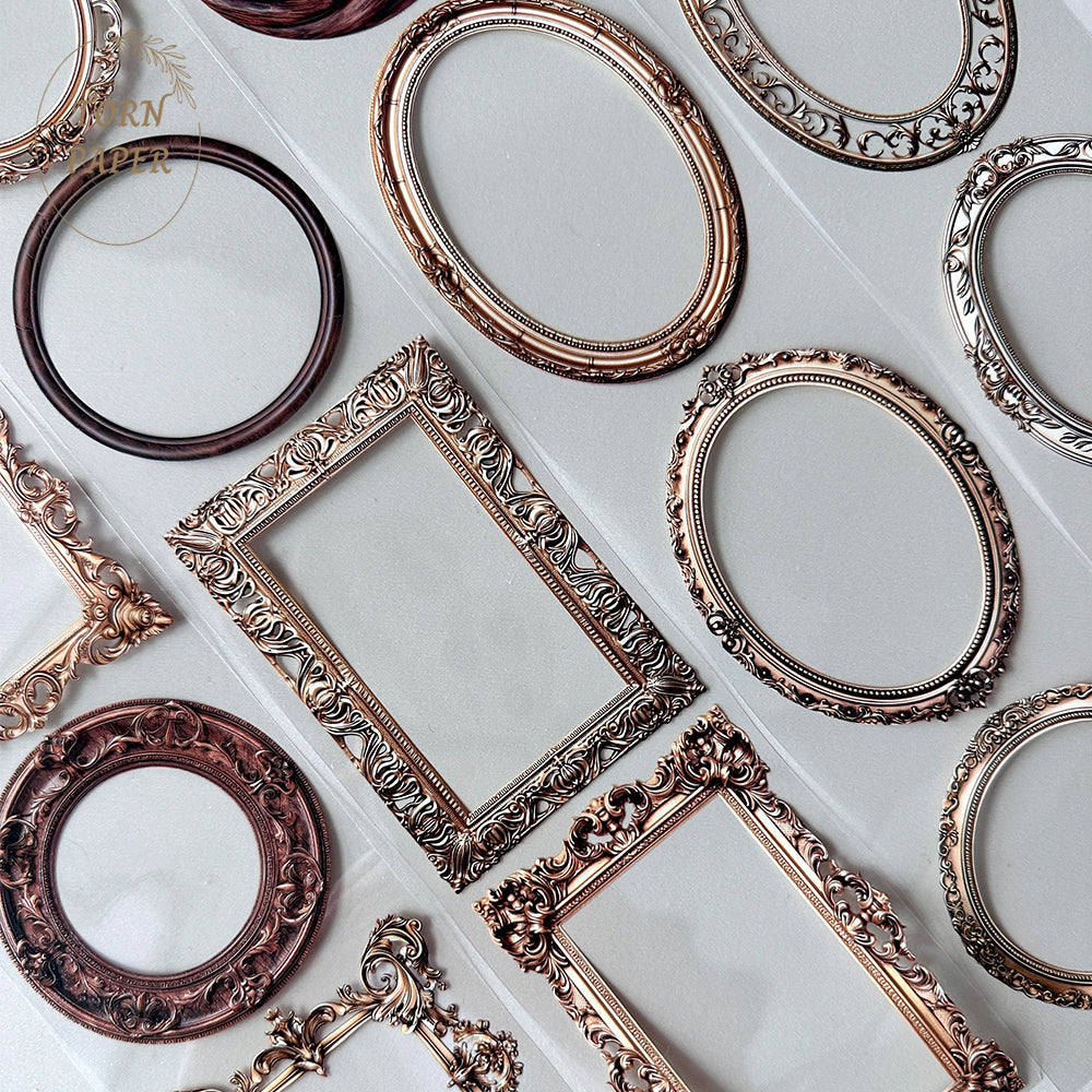 Torn Paper_ Beautiful Antique Frames 3D Gloss PET Tape 200cm TPM 004(1Loop)