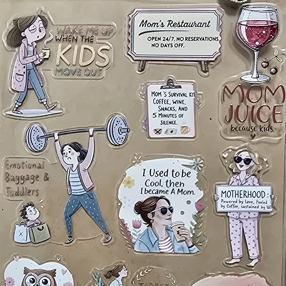 Torn Paper_ Positive Quotes 3D Print PET Stickerbook 10sheets TPM 040