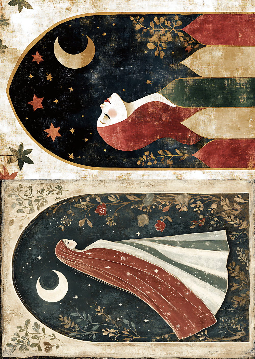 Torn Paper Scrapbooking Papers Whispers Beneath the Moon TPB-034