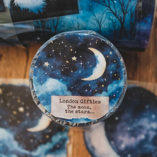 London Gifties_ The moon, the stars.3D Gloss Kiss Cut PET Tape 10m[1Loop] LG 440