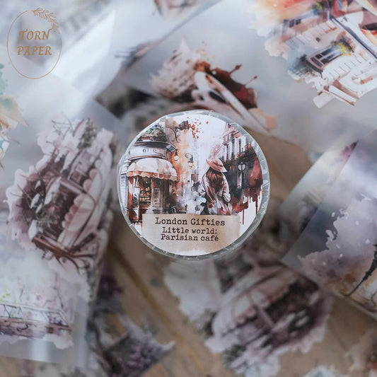 London Gifties_ Little World: Parisian café matt PET Tape[1Loop] LG 024