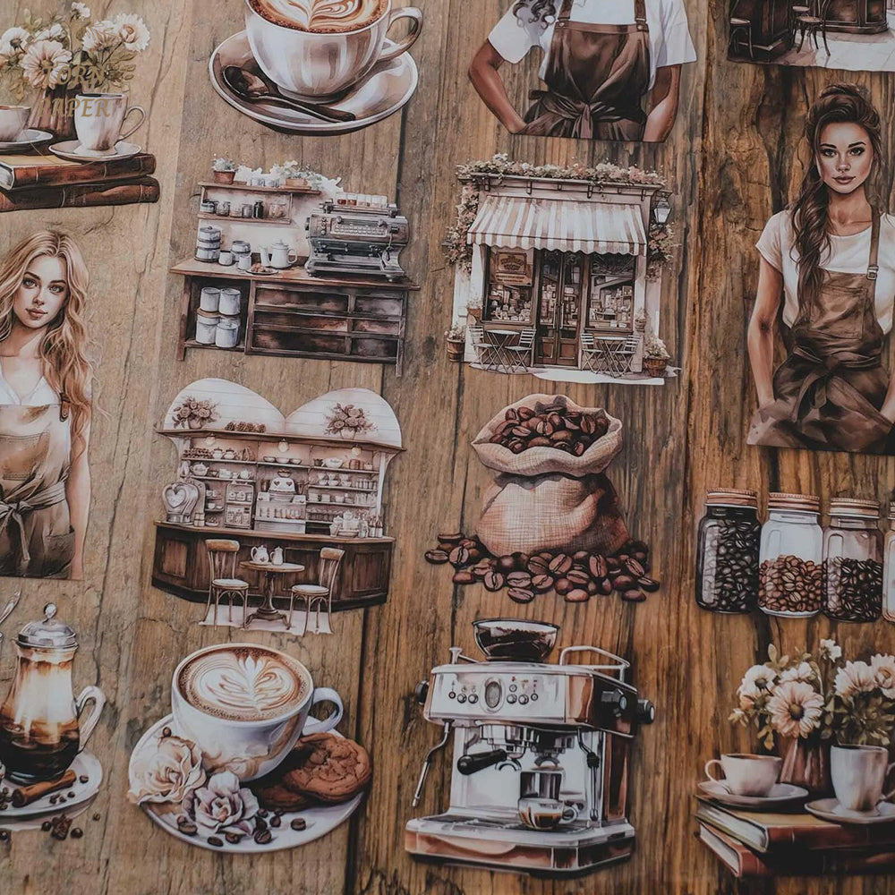 London Gifties_ Gourmet coffee lover girls 3D Gloss PET Tape[1Loop] LG 165