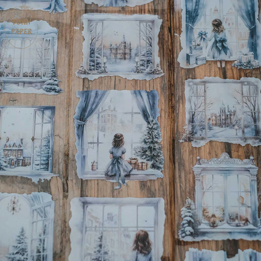 London Gifties_ Winter frosty & cosy windows 3D Gloss PET Tape 10m[Whole] LG 160