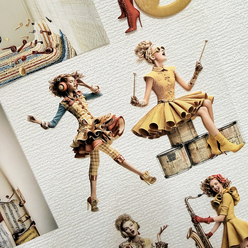 Torn Paper_ La La Melody Town 3D Print PET Tape 200cm TPM 101[1Loop]