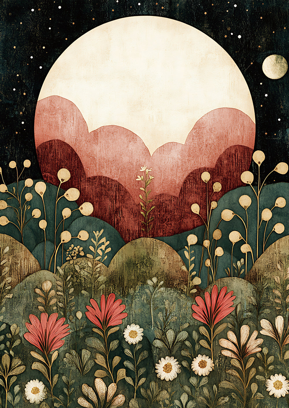 Torn Paper Scrapbooking Papers Whispers Beneath the Moon TPB-034