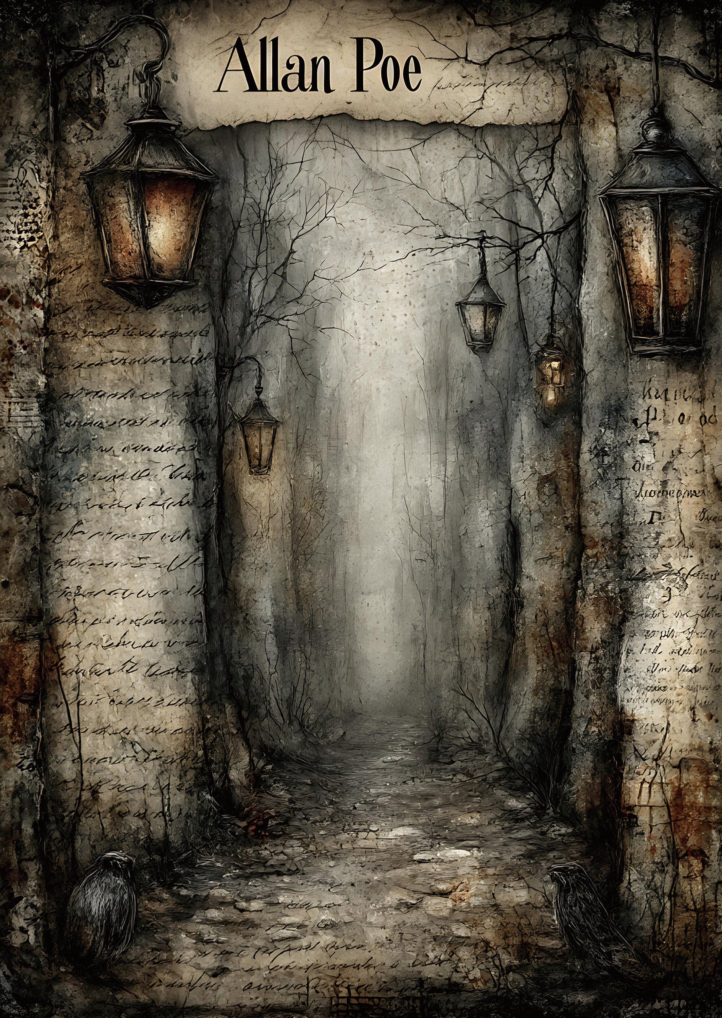 Torn Paper Scrapbooking Papers Edgar Allan Poe’s House TPB-005