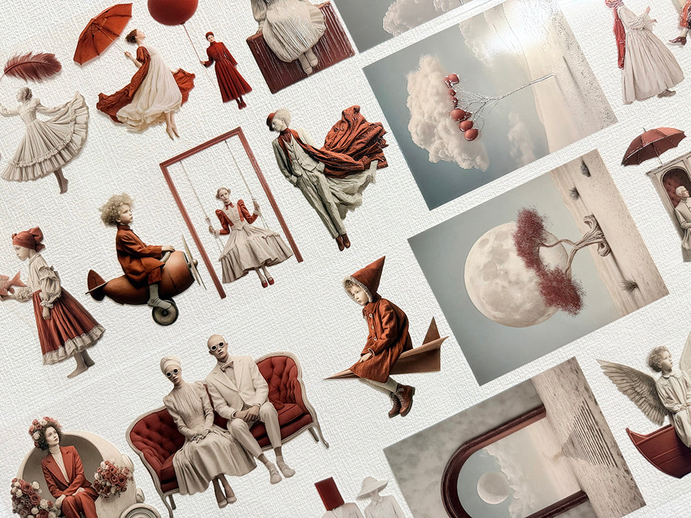Torn Paper_ Scarlet Storybook 3D Print PET Tape 6m TPM 103[Whole]
