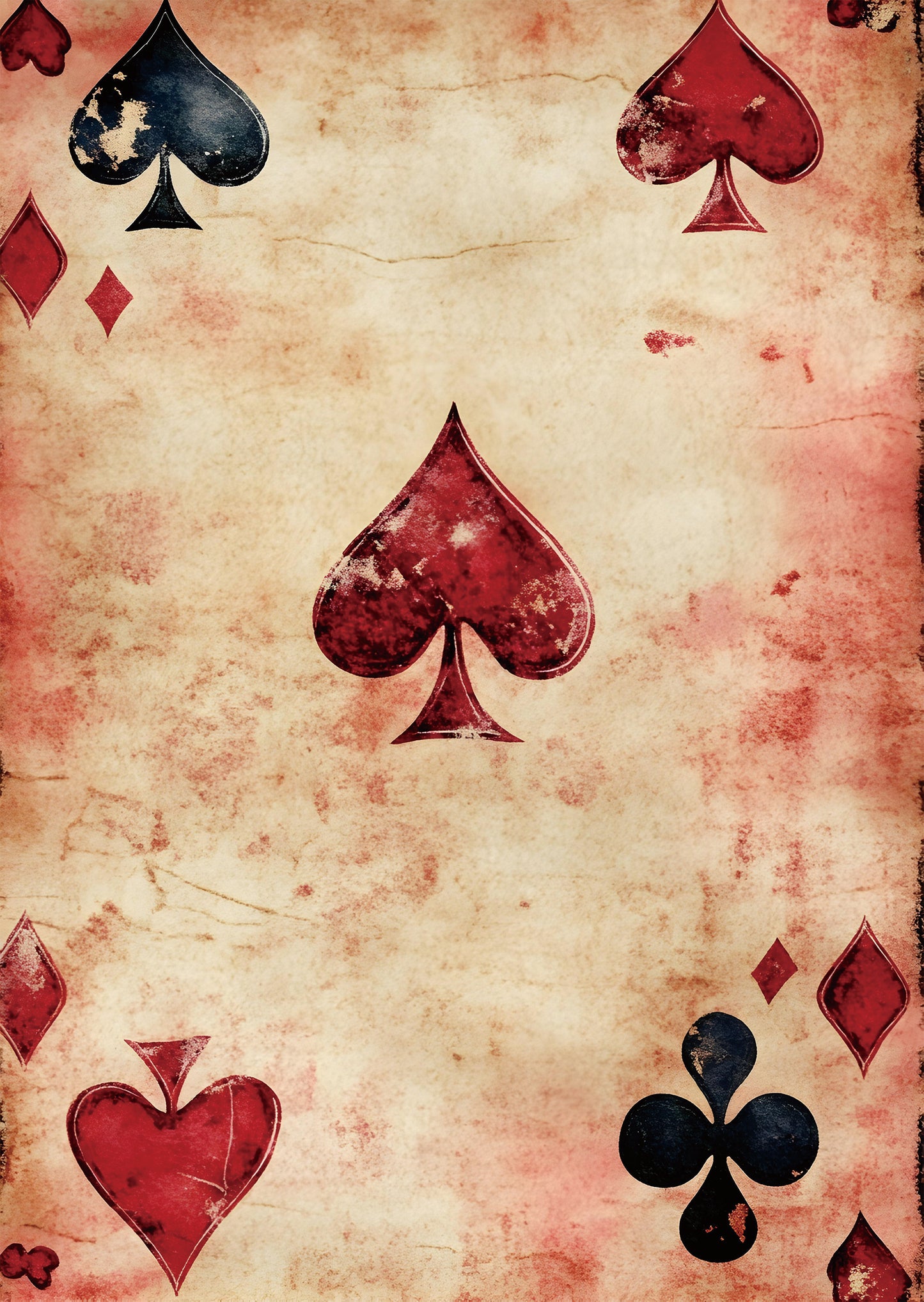 Torn Paper Scrapbooking Papers The Queen's Deck TPB-031