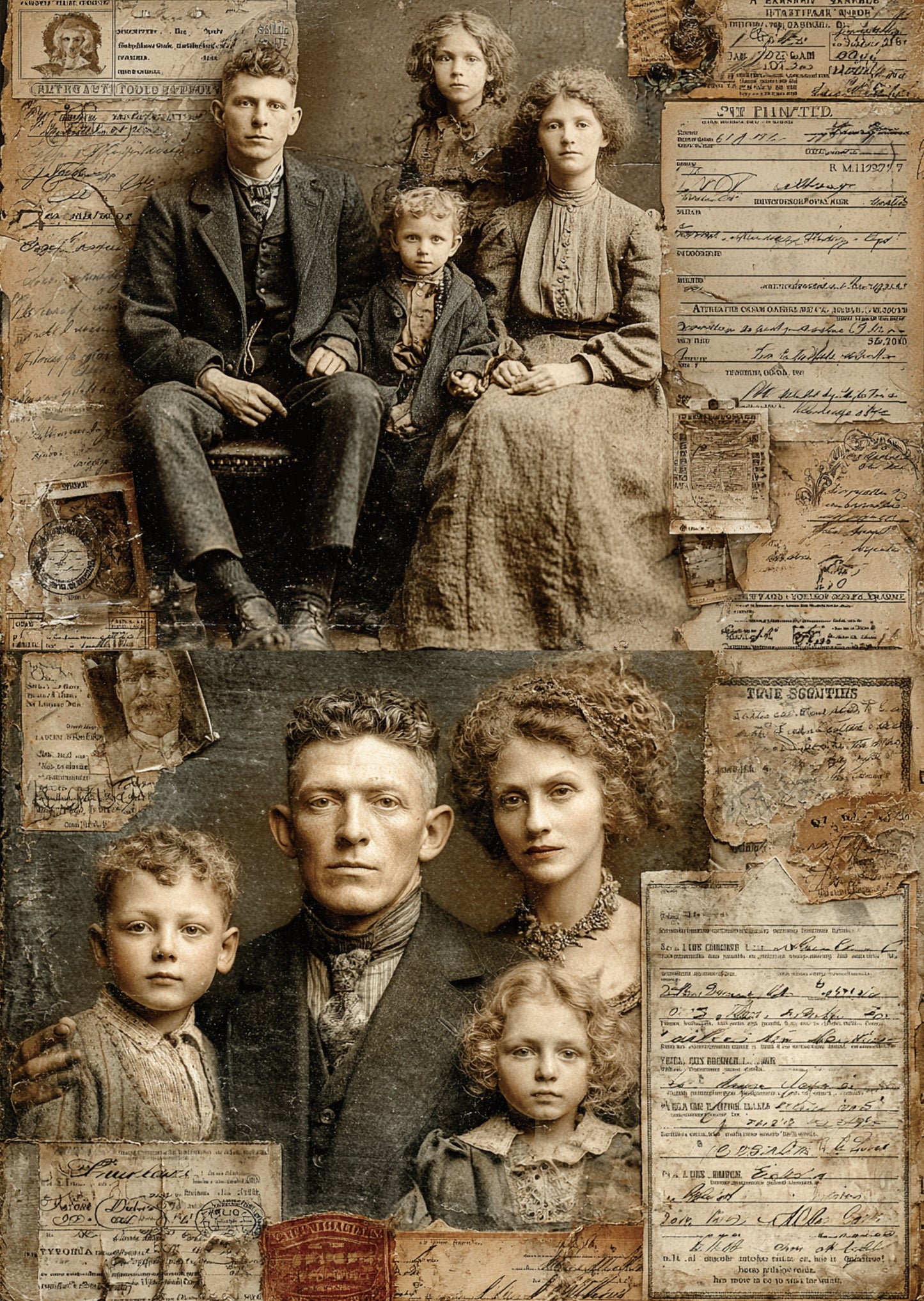Torn Paper Scrapbooking Papers Timeless Paper Fragments TPB-012