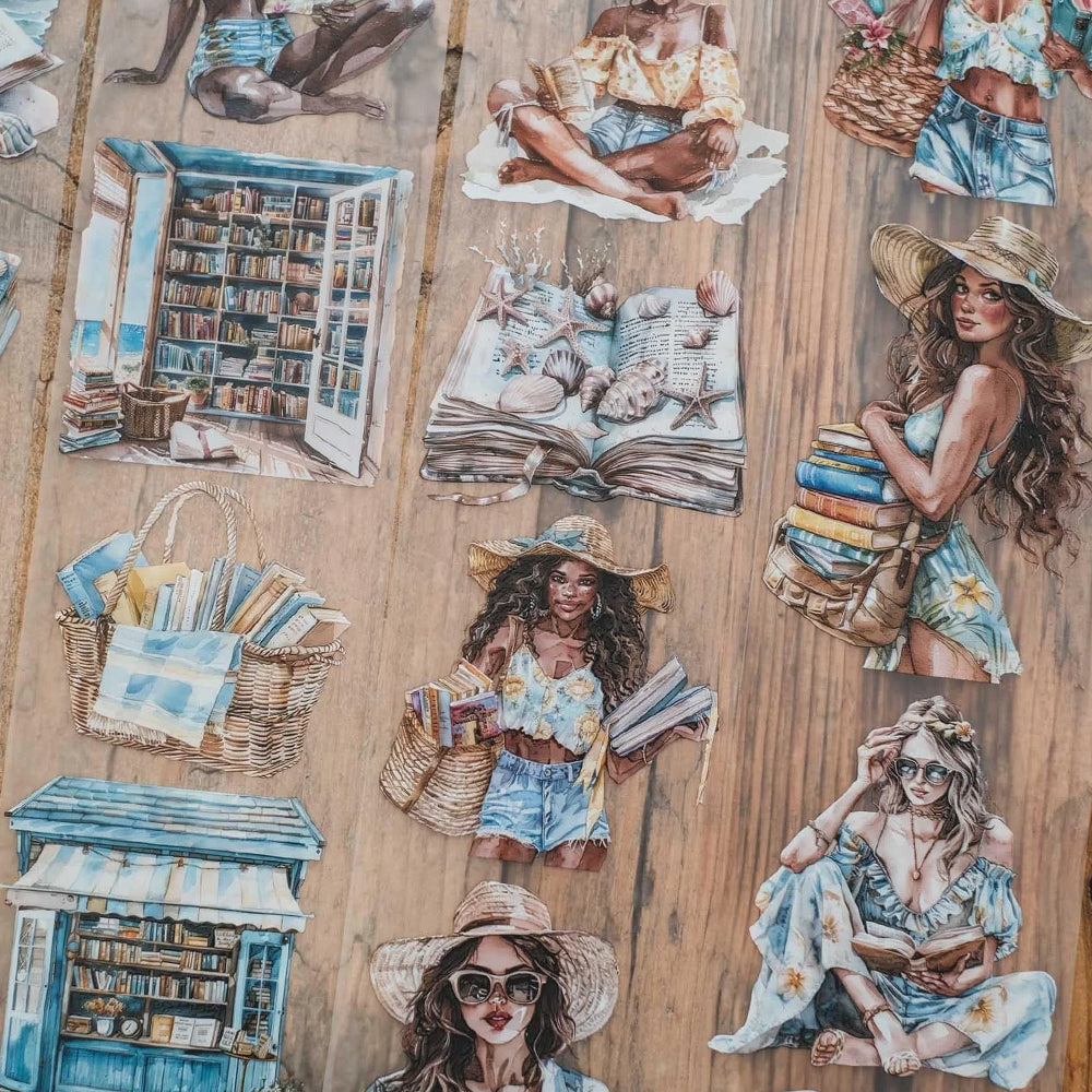 London Gifties_ Beach read girls 3D Gloss PET Tape 10m[1Loop] LG 307