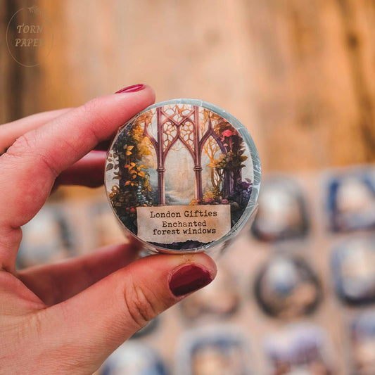 London Gifties_ Enchanted forest windows matte PET Tape 10m[Whole] LG 185