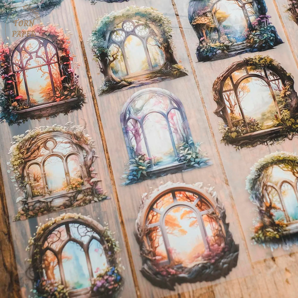 London Gifties_ Enchanted forest windows matte PET Tape 10m[Whole] LG 185