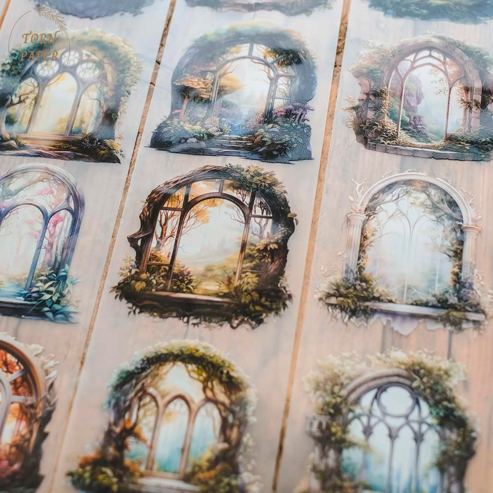 London Gifties_ Enchanted forest windows matte PET Tape 10m[1Loop] LG 185