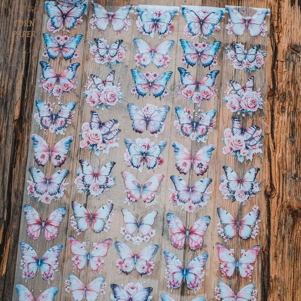 London Gifties_ Dreamy pink butterflies Hologram PET Tape 10m[1Loop] LG 184