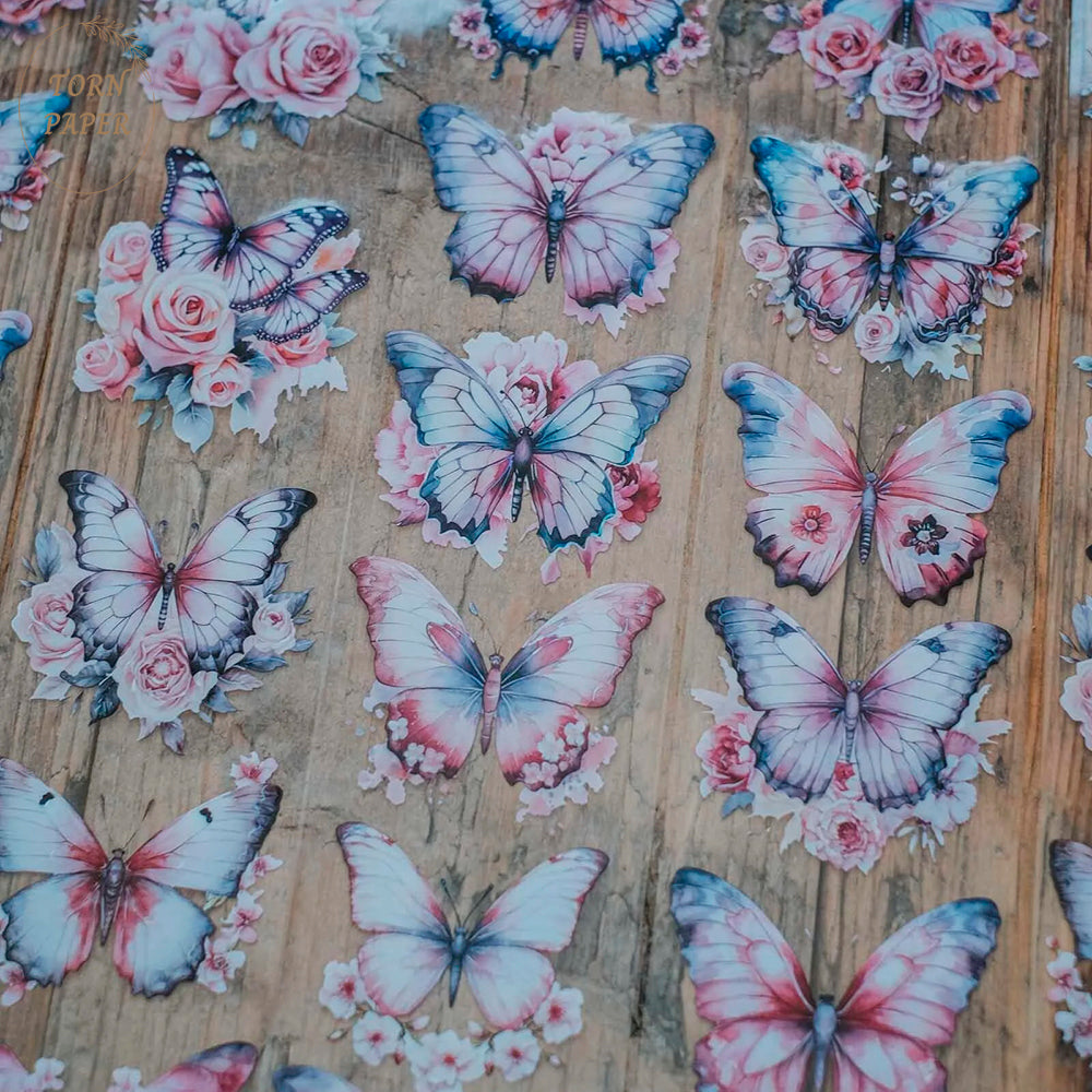 London Gifties_ Dreamy pink butterflies Hologram PET Tape 10m[1Loop] LG 184