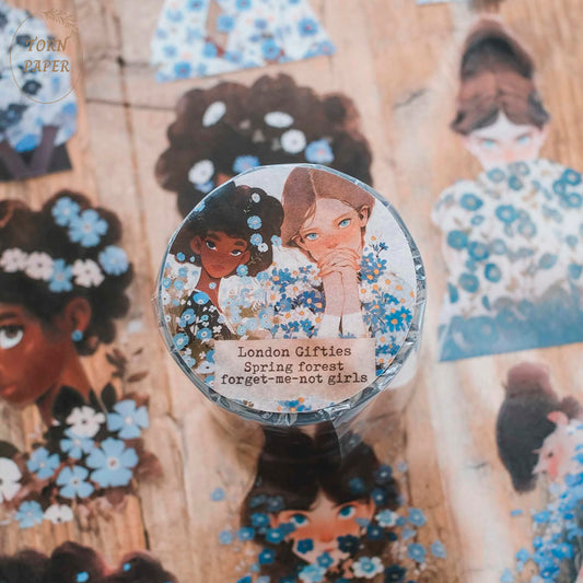 London Gifties_ Spring forest forget-me-not girls 3D Gloss PET Tape 10m[Whole] LG 192