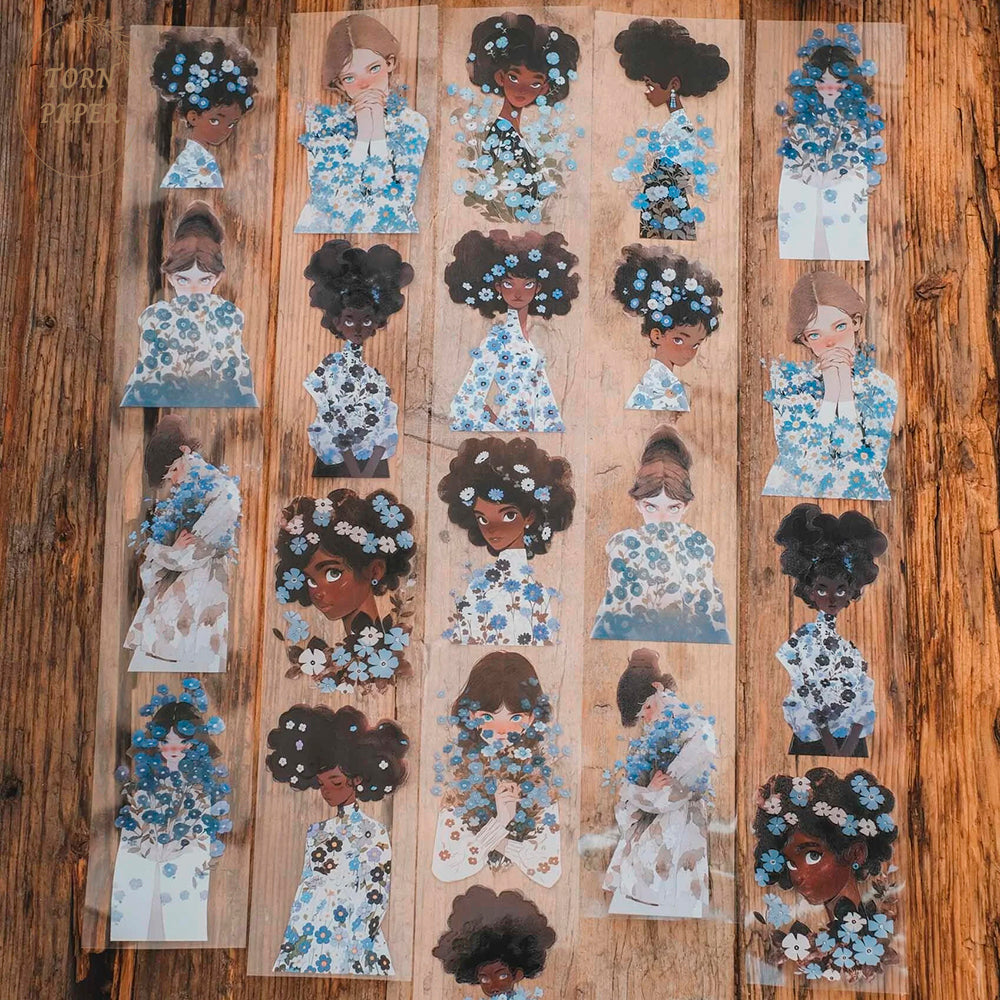 London Gifties_ Spring forest forget me not girls 3D Gloss PETPET Tape 10m[1Loop] LG 192
