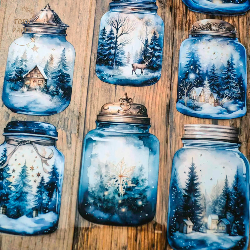 London Gifties_ Winter wonder jars 3D Gloss PET Tape 10m[1Loop] LG 105