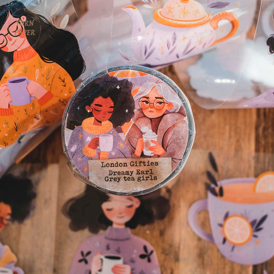 London Gifties_ dreamy earl grey tea girls 3D Gloss PET Tape 10m[Whole] LG 216