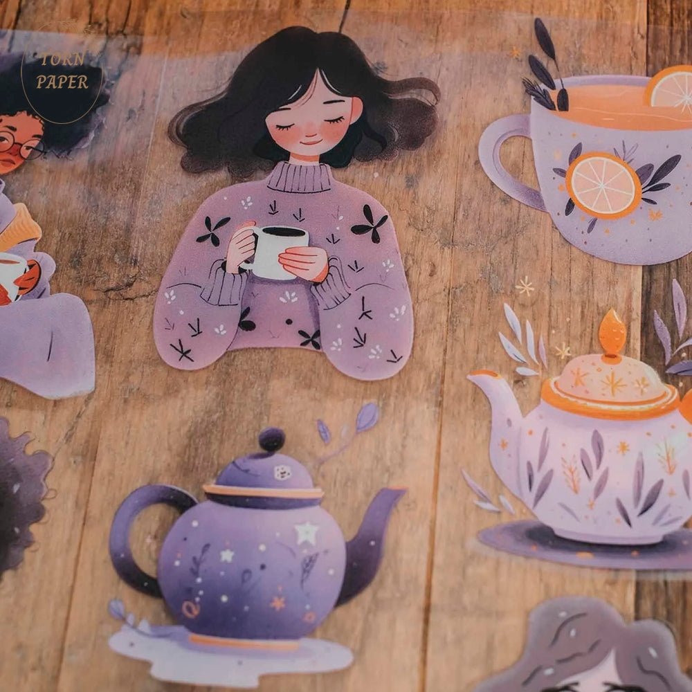 London Gifties_ dreamy earl grey tea girls 3D Gloss PET Tape 10m[1Loop] LG 216