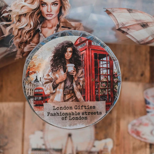 London Gifties_ fashionable streets of London 3D Gloss PET Tape 10m[1Loop] LG 211