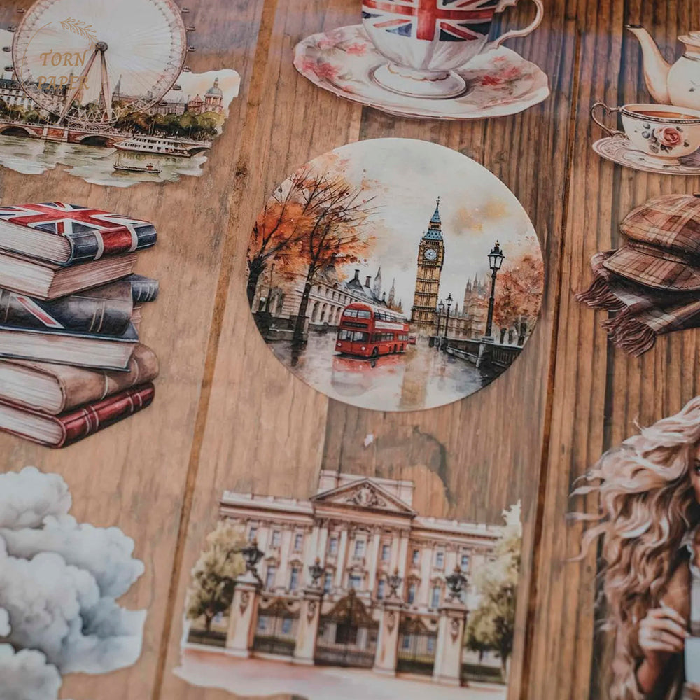 London Gifties_ fashionable streets of London 3D Gloss PET Tape 10m[1Loop] LG 211