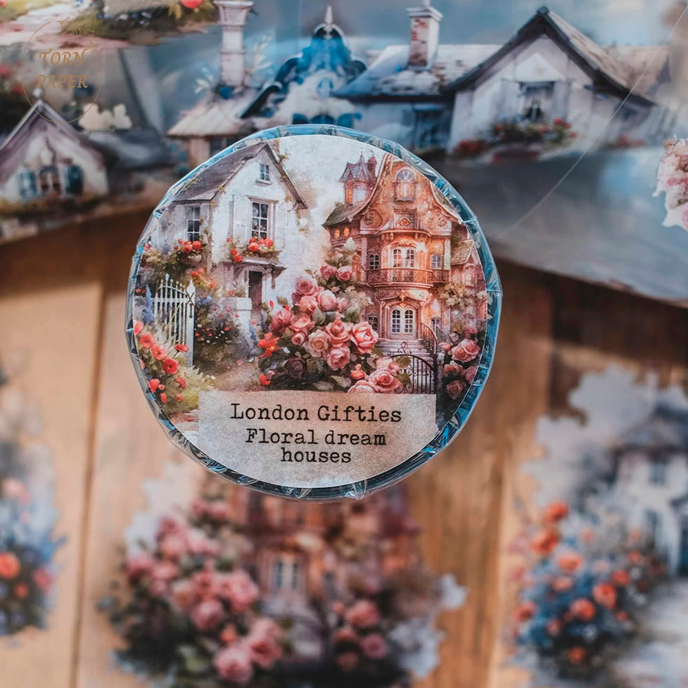London Gifties_ floral dream houses 3D Gloss PET Tape 10m[1Loop] LG 206