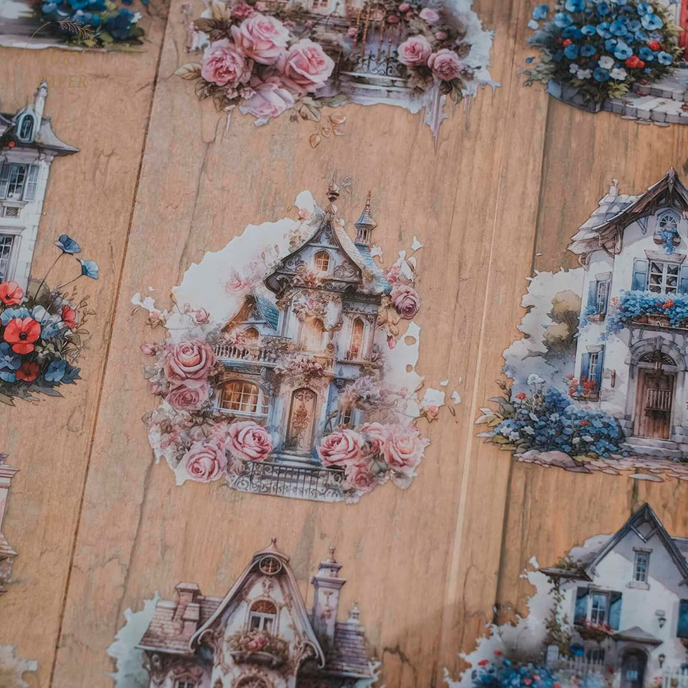 London Gifties_ floral dream houses 3D Gloss PET Tape 10m[1Loop] LG 206