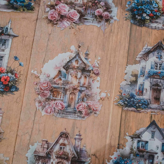 London Gifties_ floral dream houses 3D Gloss PET Tape 10m[1Loop] LG 206
