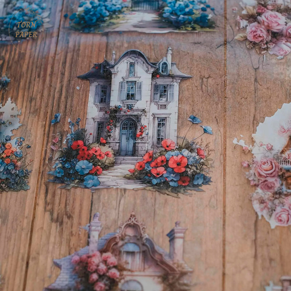 London Gifties_ floral dream houses 3D Gloss PET Tape 10m[1Loop] LG 206