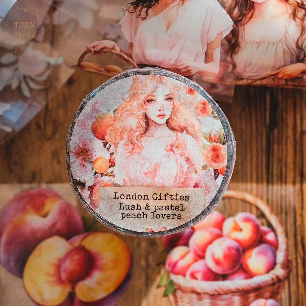 London Gifties_ Lush & pastel peach lovers 3D Gloss PET Tape 10m[1Loop] LG 234