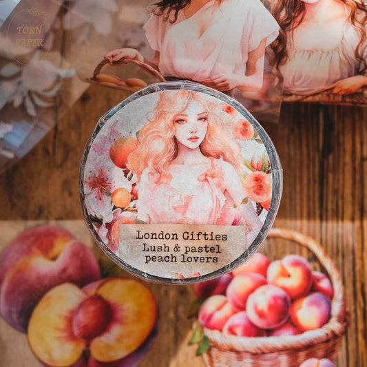 London Gifties_ Lush & pastel peach lovers 3D Gloss PET Tape 10m[1Loop] LG 234
