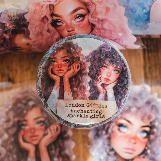 London Gifties_ Enchanting sparkle girls 3D Gloss PET Tape 10m[1Loop] LG 238