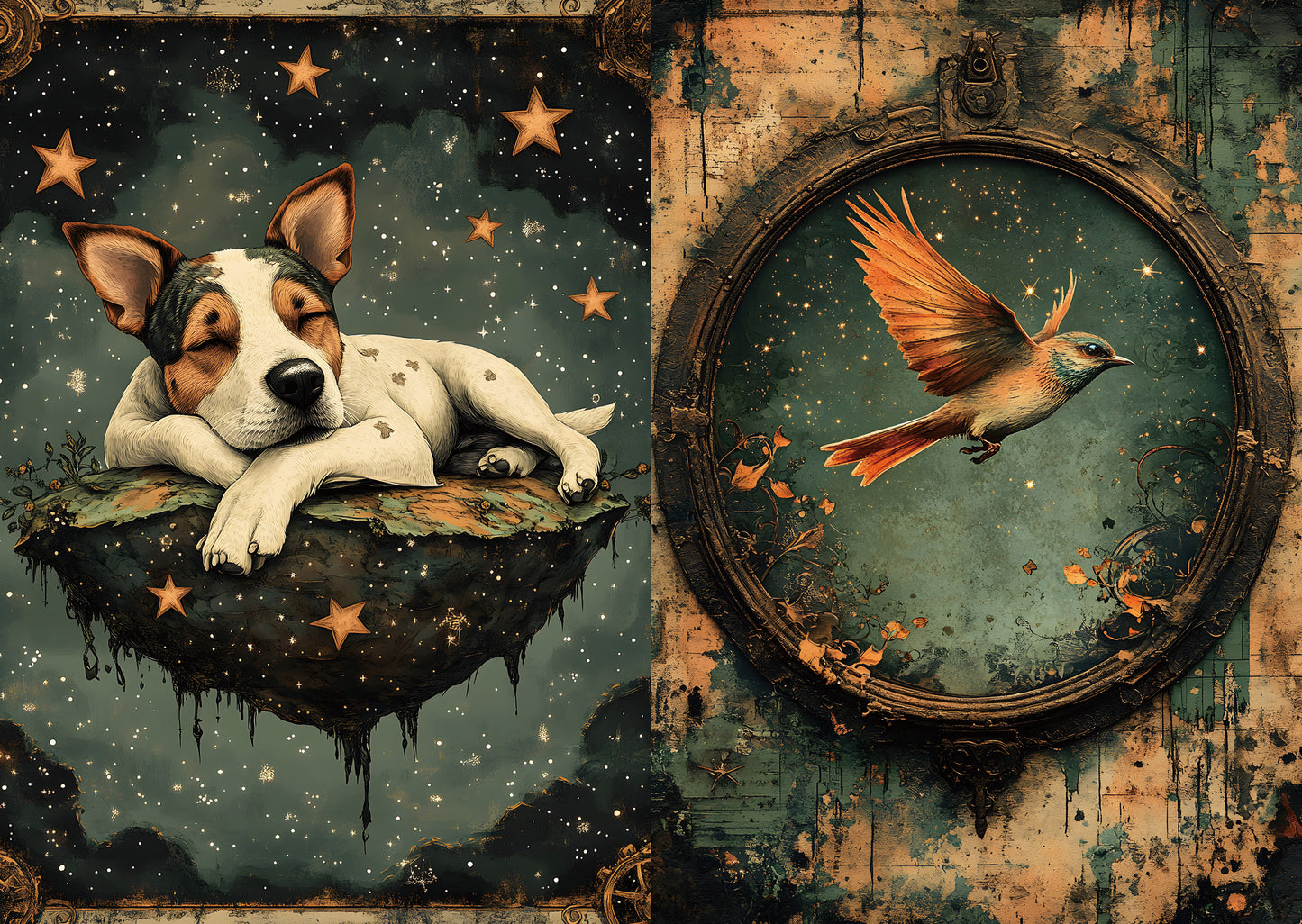 Torn Paper Scrapbooking Papers Surreal Starry Tales TPB-011