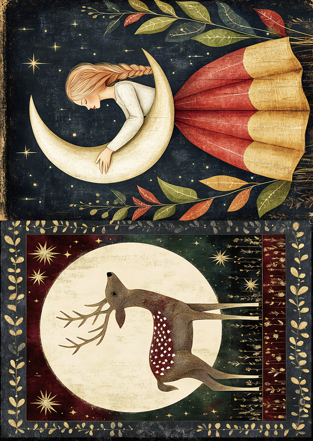 Torn Paper Scrapbooking Papers Whispers Beneath the Moon TPB-034