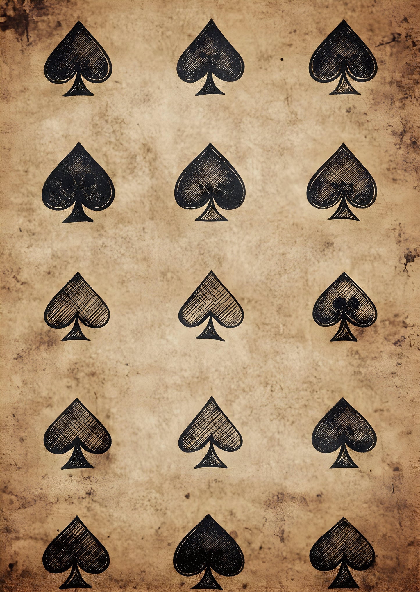 Torn Paper Scrapbooking Papers The Queen's Deck TPB-031
