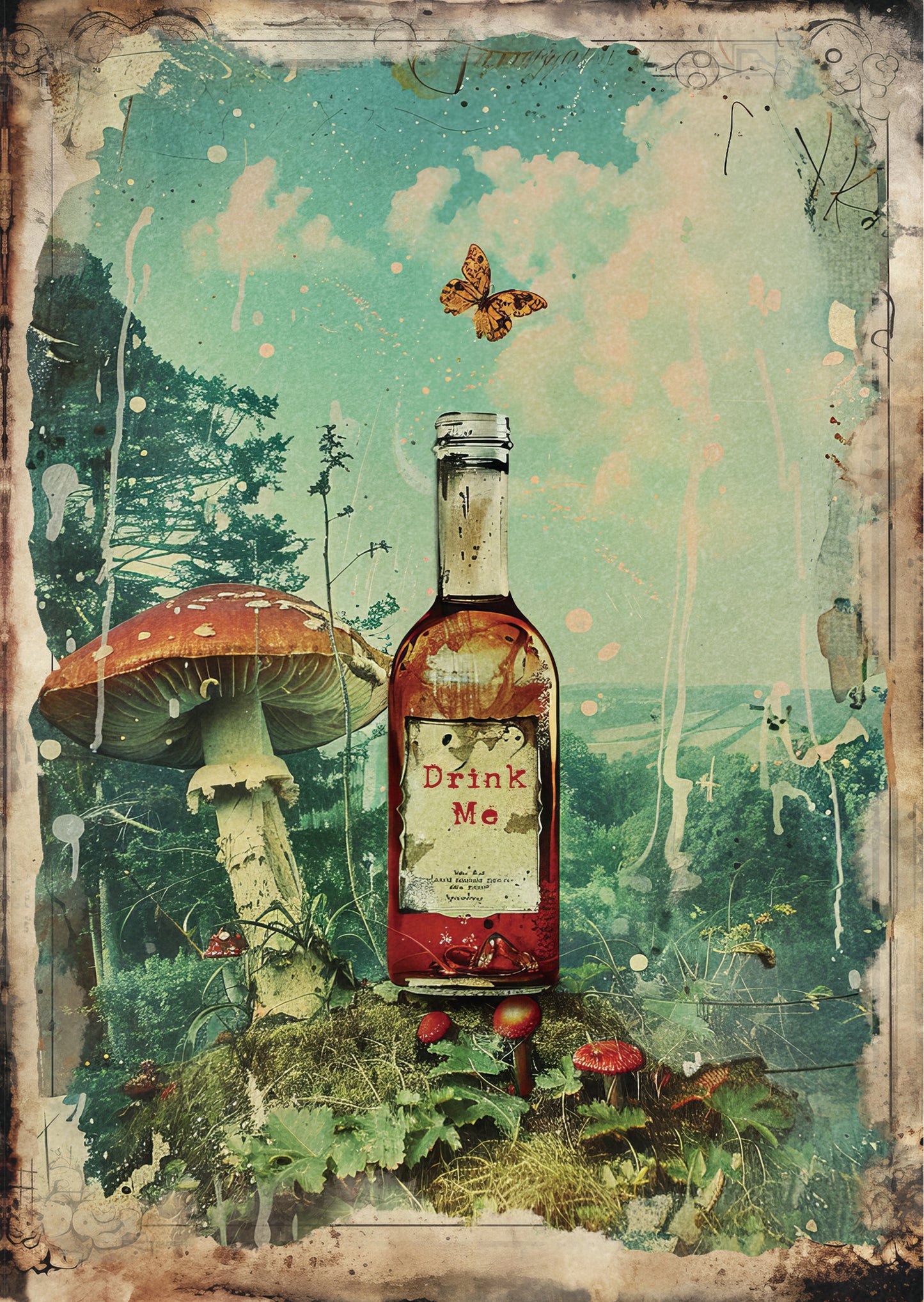 Torn Paper Scrapbooking Papers Dreaming in Wonderland TPB-003