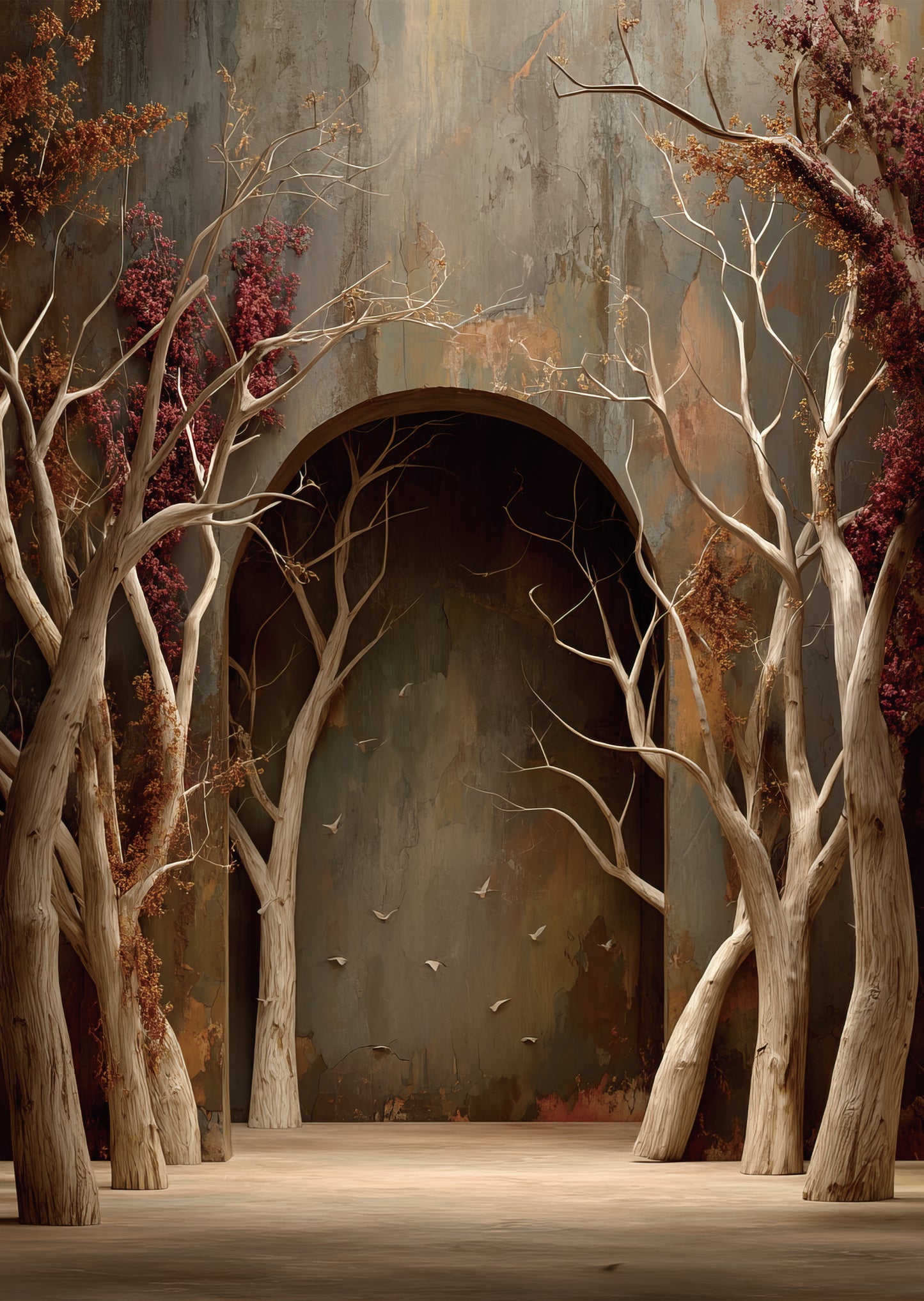 Torn Paper Scrapbooking Papers Forest of Quiet Doors TPB-007