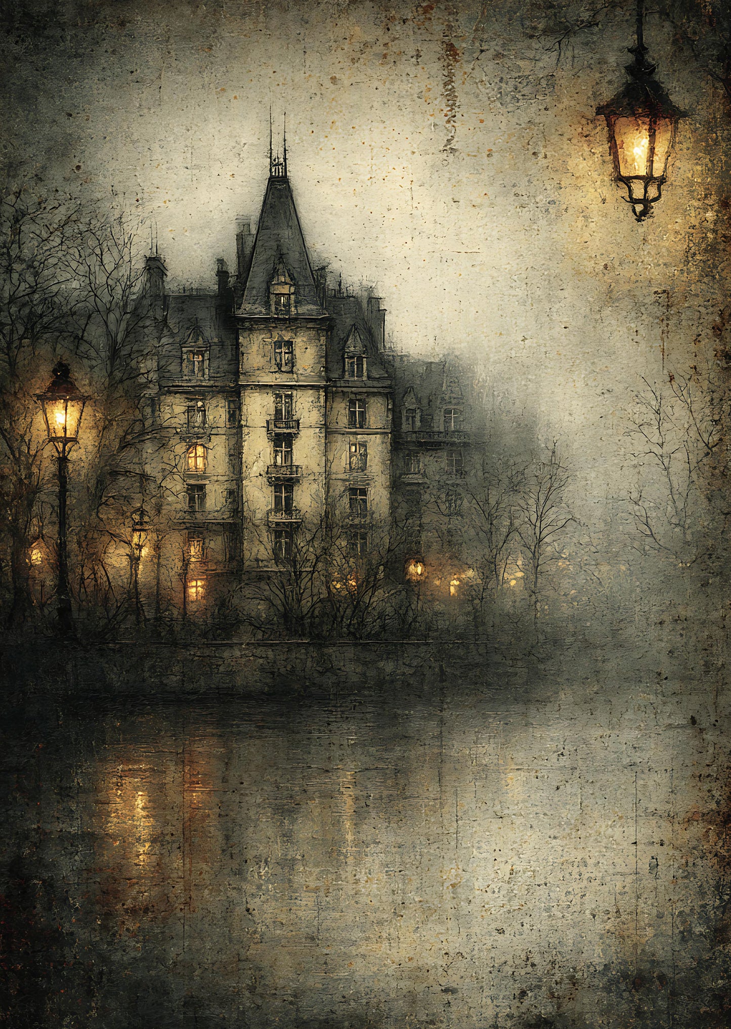 Torn Paper Scrapbooking Papers Edgar Allan Poe’s House TPB-005