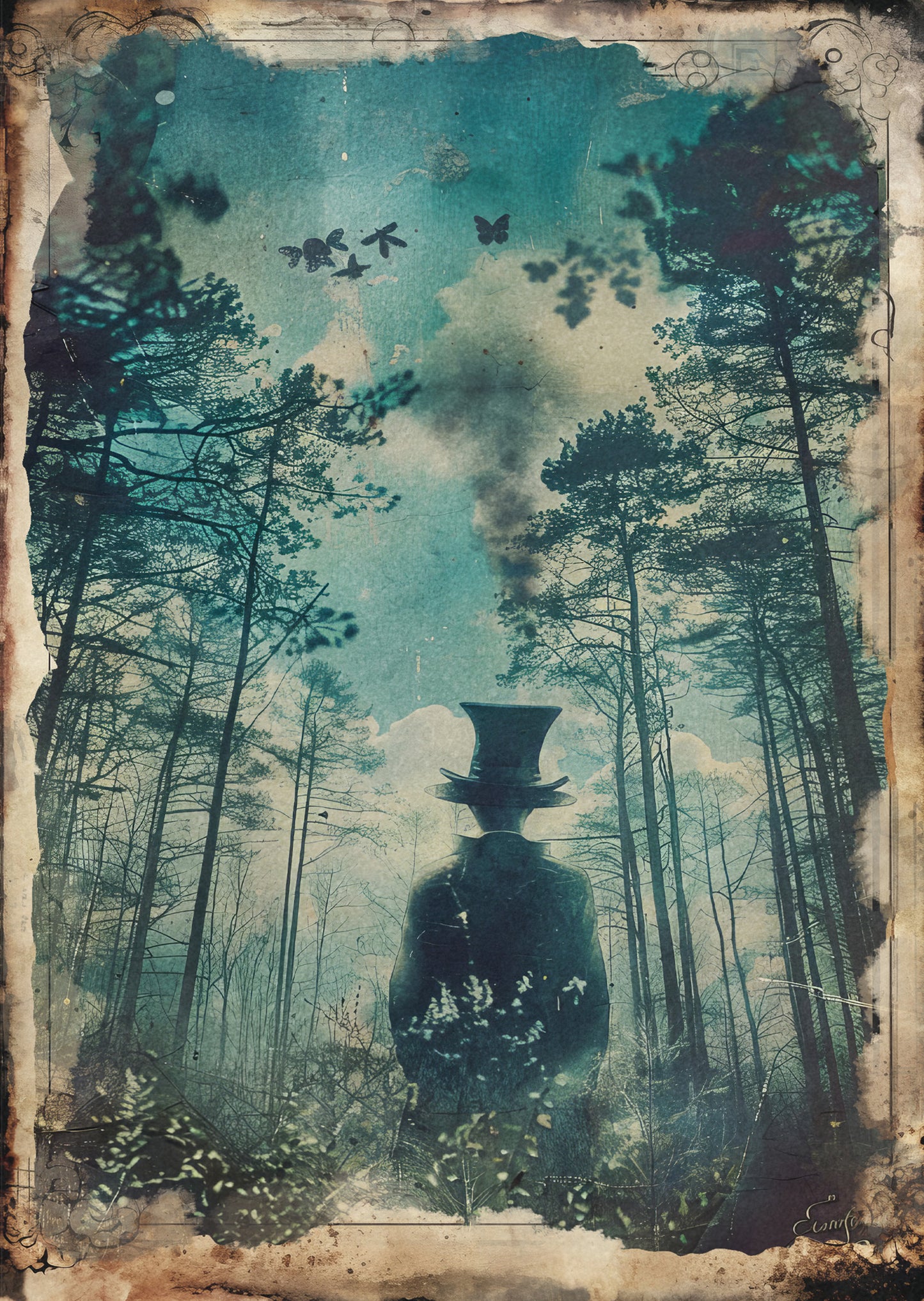 Torn Paper Scrapbooking Papers Dreaming in Wonderland TPB-003