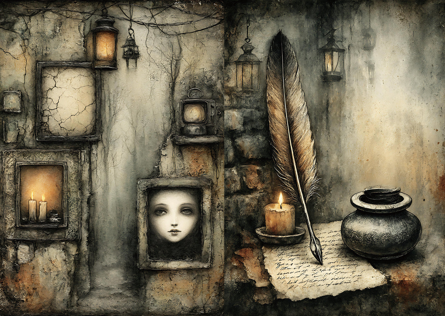 Torn Paper Scrapbooking Papers Edgar Allan Poe’s House TPB-005