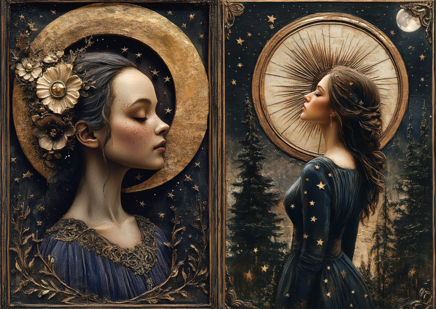 Torn Paper Scrapbooking Papers Nocturne of the Enchanted Forest TPB-008