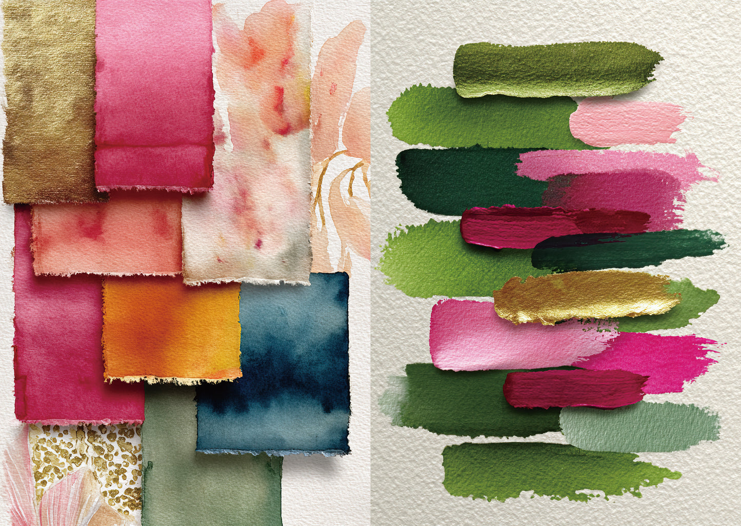Torn Paper Scrapbooking Papers Dreamy Palette Layers TPB-004