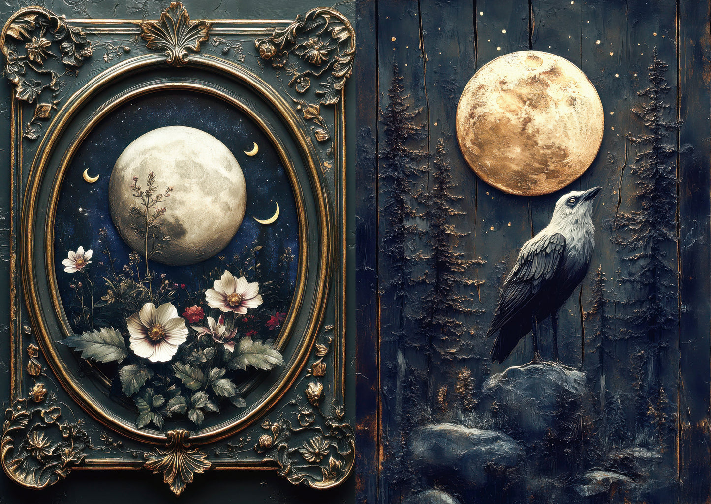 Torn Paper Scrapbooking Papers Nocturne of the Enchanted Forest TPB-008