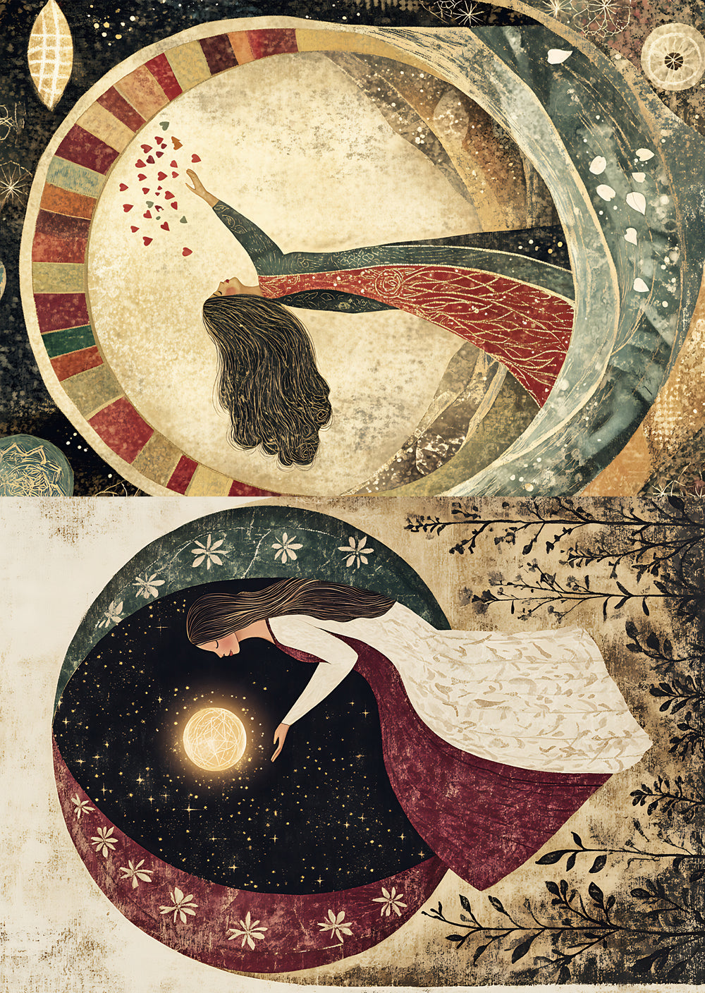 Torn Paper Scrapbooking Papers Whispers Beneath the Moon TPB-034