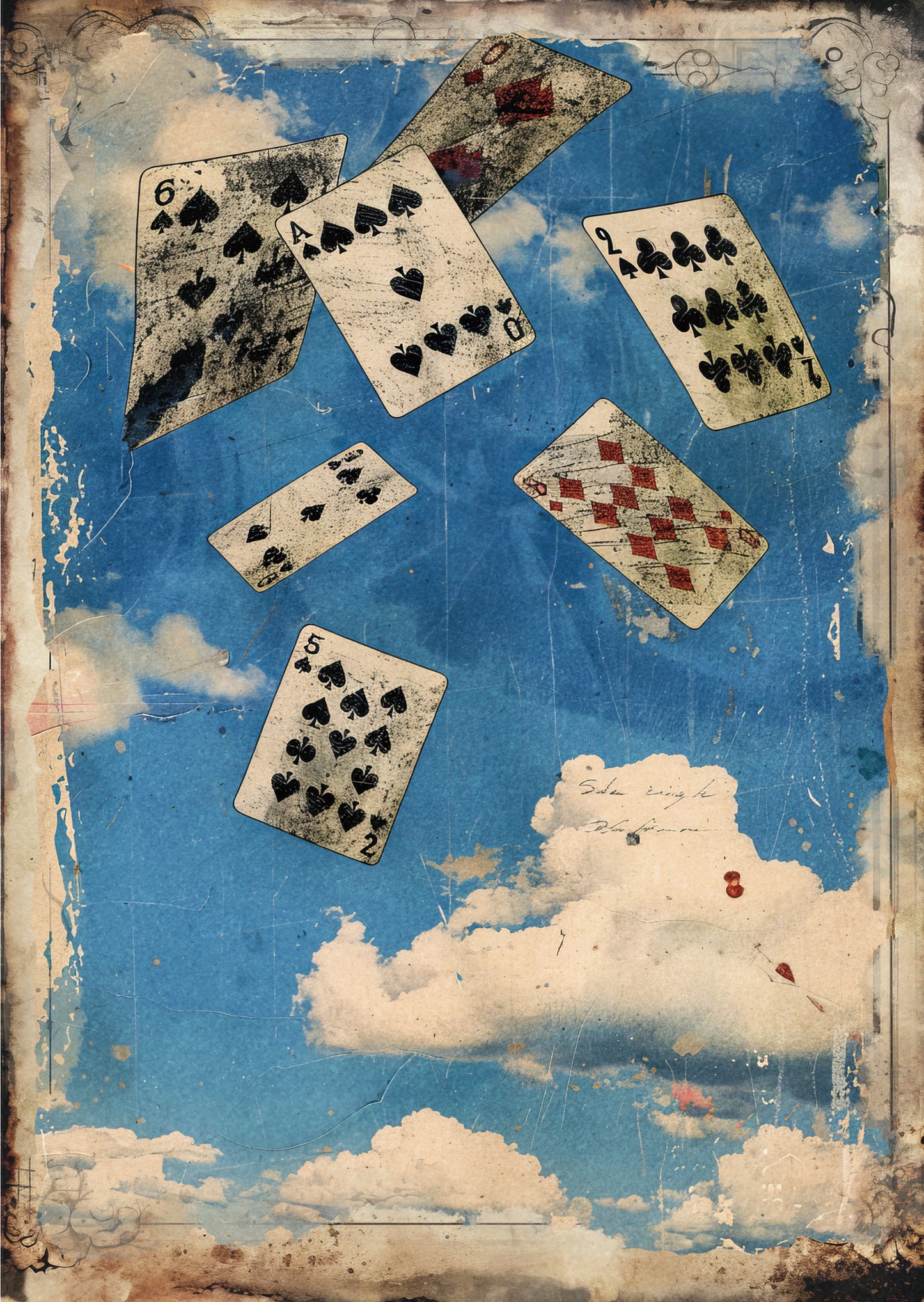 Torn Paper Scrapbooking Papers Dreaming in Wonderland TPB-003