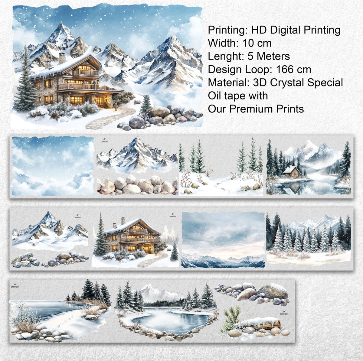 Onwize_ Journal Supplies Alpine Winter 3D Crystal Ink OW 254[Whole]