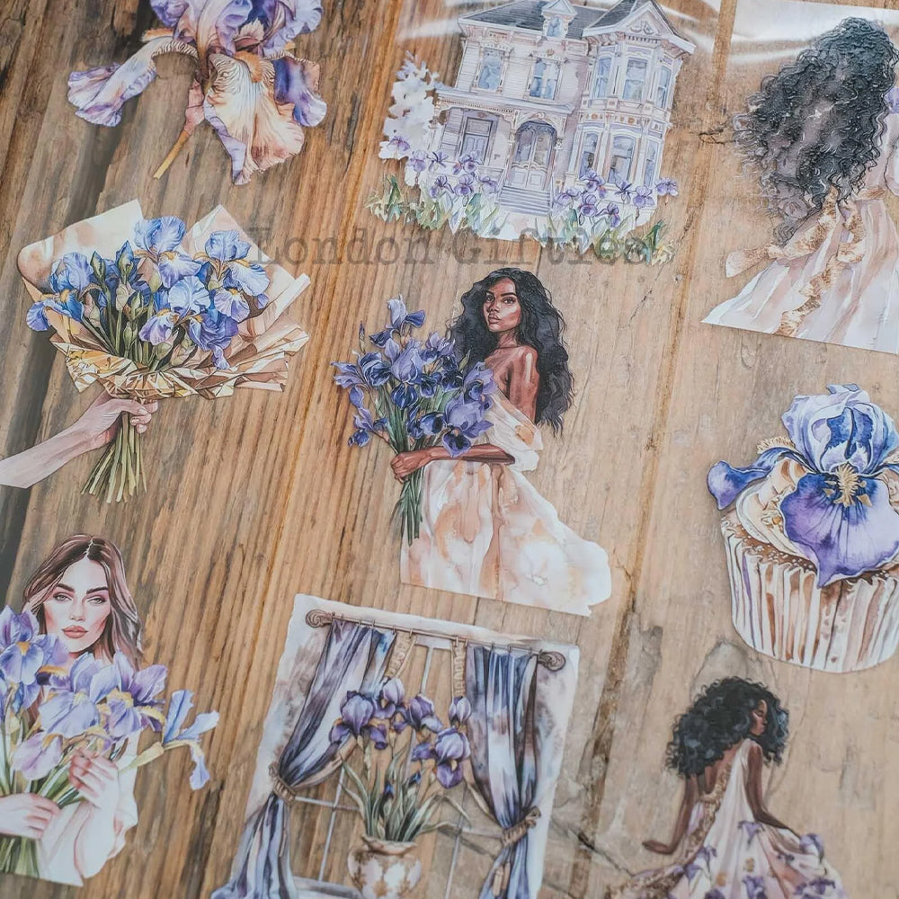 London Gifties_ Purple iris girls 3D Gloss PET Tape 10m[1Loop] LG 270